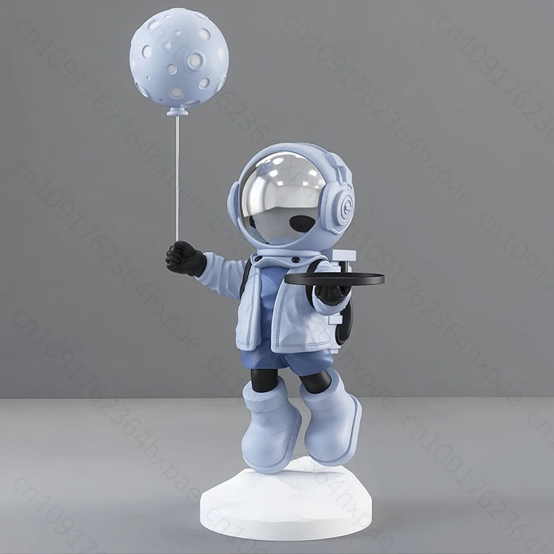 Luxury Astronaut Space Figurine Large Home Interior Decor for Living Room Creative Standing Ornaments Floor Statue Decorations