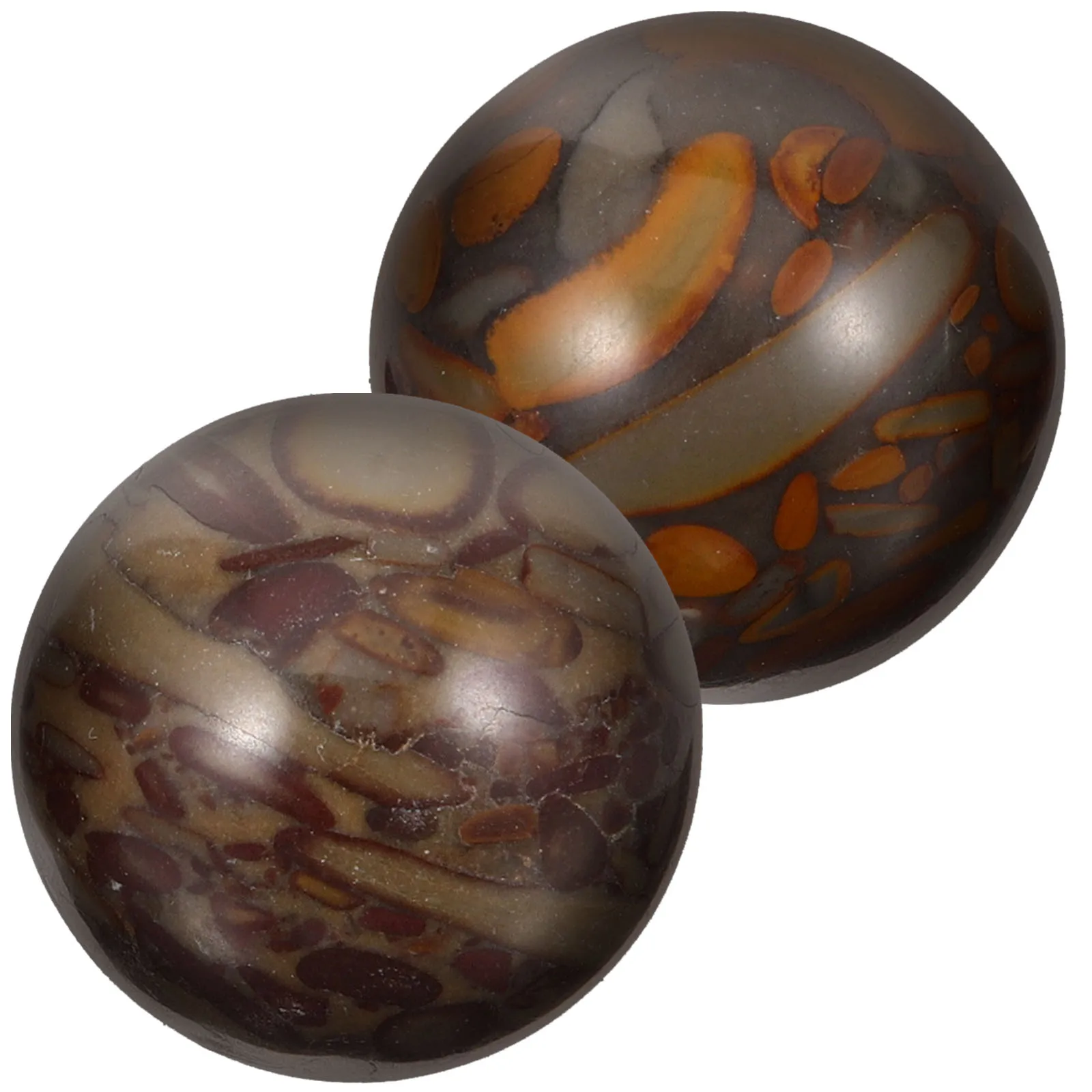 

2Pcs Fitness Handball 25mm Multicolor Jade Stone Portable Hand Exercise Balls for Rolling Massage Stones Training