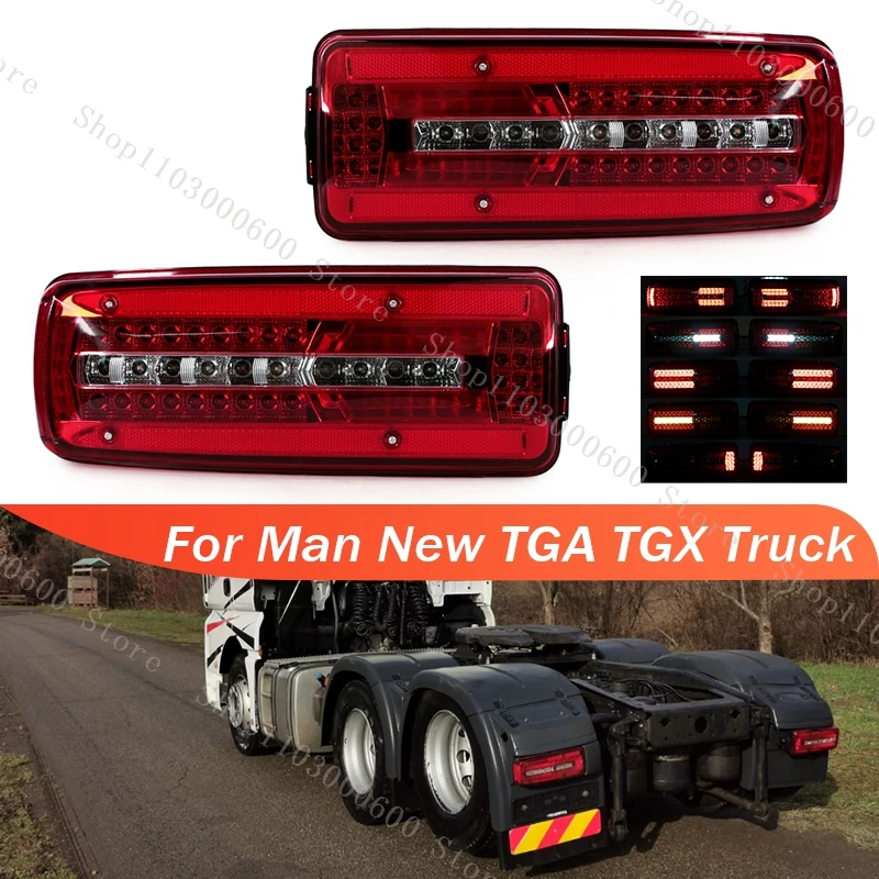 For Man New TGA TGX Truck Car Rear Bumper Tail Light Taillamp Brake Stop Reverse Lamp Taillight 81252256563 81252256562