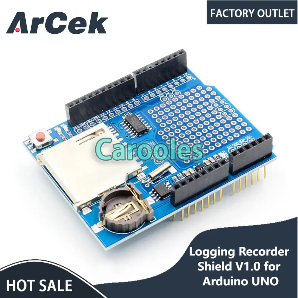 

Новый модуль регистрации данных, записывающее устройство V1.0 для Arduino UNO, слот для SD-карты, One защита регистрации данных CR1220 3V