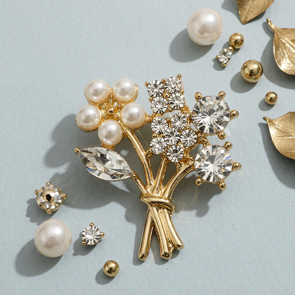 2026 Wedding guest brooch, pin, shoe accessory, bow tie accessory, metal buckle, light luxury waterproof, European vintage badge, French style clothing pin, versatile scarf pin, boutonniere, brooch, women's suit pin, anti-exposure brooch, DIY, elegant, personalized style, badge brooch