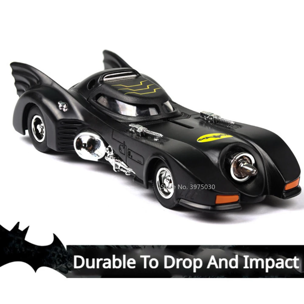 1/38 Scale Bat Mobile Tank Car Model Toys Alloy Diecast Simulation Metal Vehicles Sound Light Pull Back Car Toys for Child Gifts