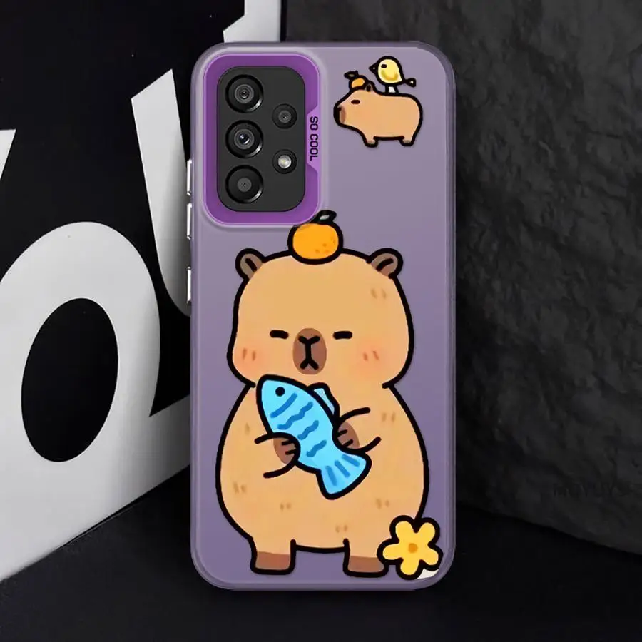 حافظة لهاتف سامسونج جالاكسي A32 A23 A24 A15 A22 A12 A16 A34 A14 A13 A25 نمط كابيبارا الناعم