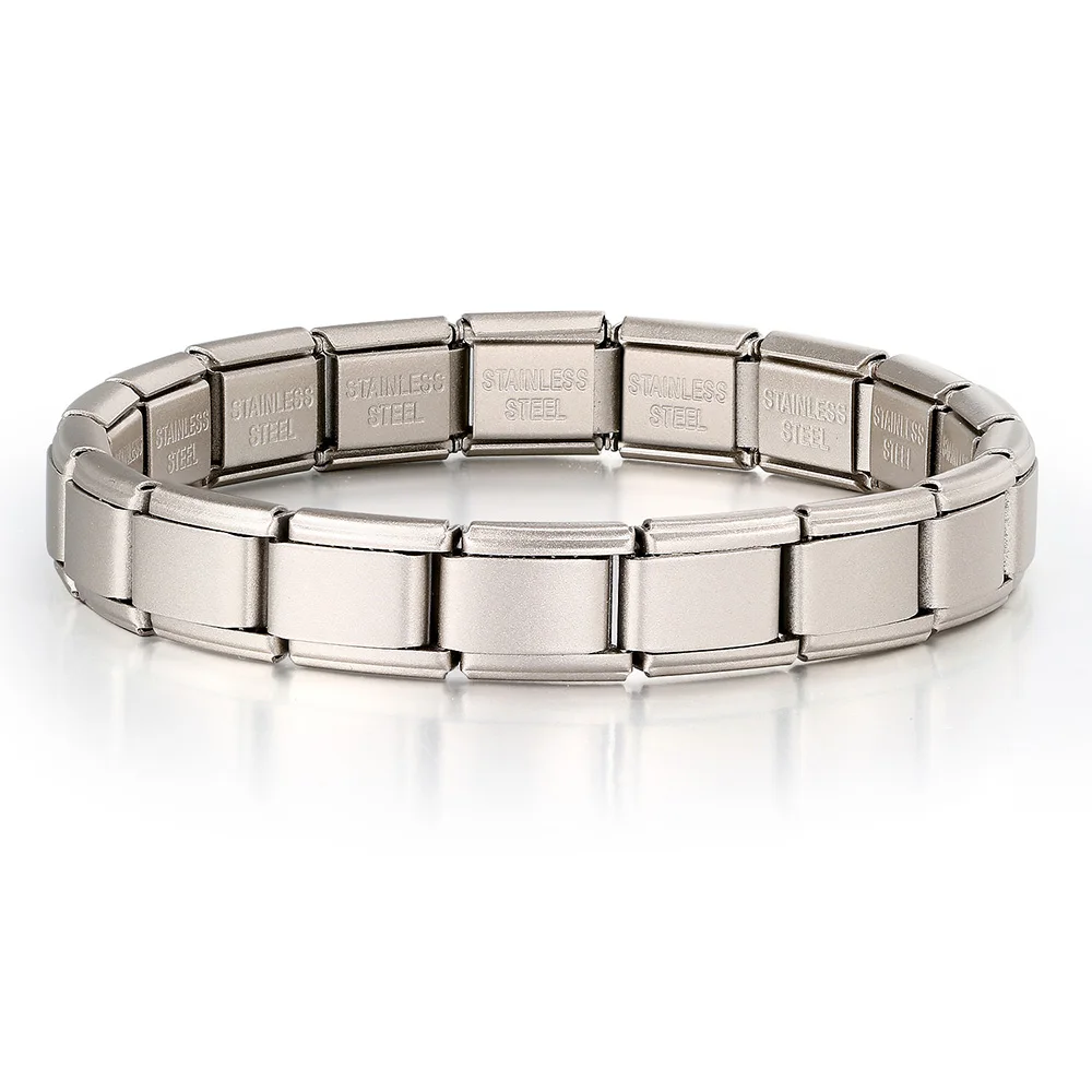 1 Stück Neue Mode Damen Herren Bunter Einfacher Italienischer Charm-Anhänger Passend für 9mm Edelstahl-Armband DIY Perlen Schmuck Geschenke – Detail 4