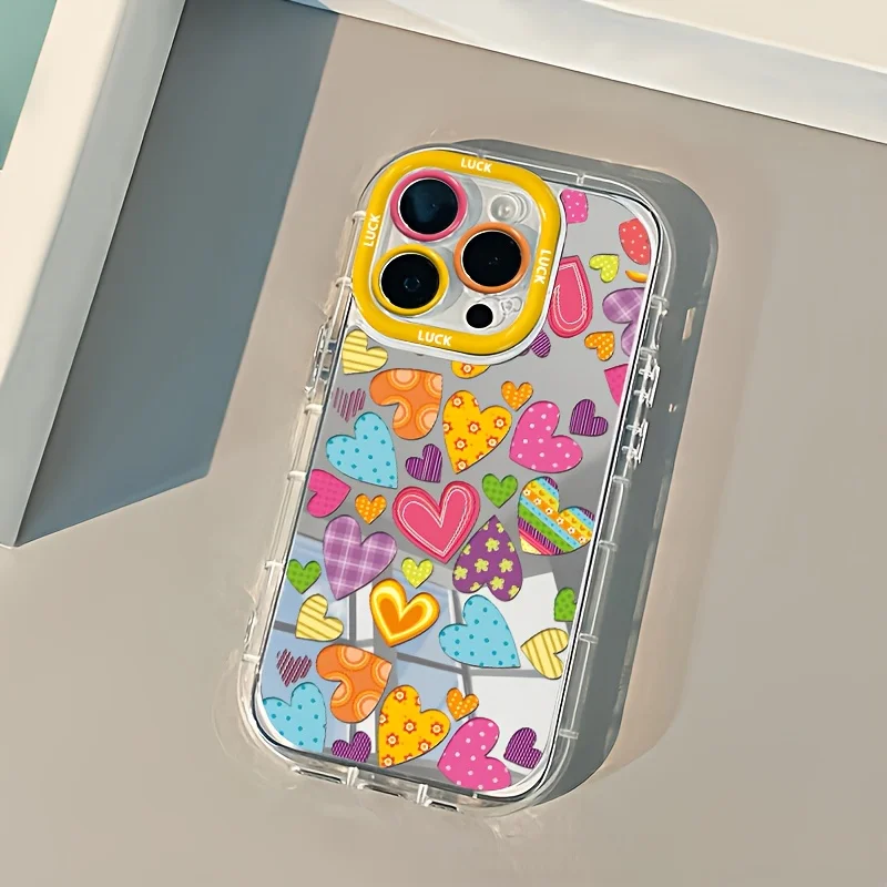 Vibrant Heart Makeup Mirror Design Phone Case For iPhone 17 Pro Max 17 Air 15 16 14 13 12 11 Plus 7 8 XR XS X  Fashion Cover view 5