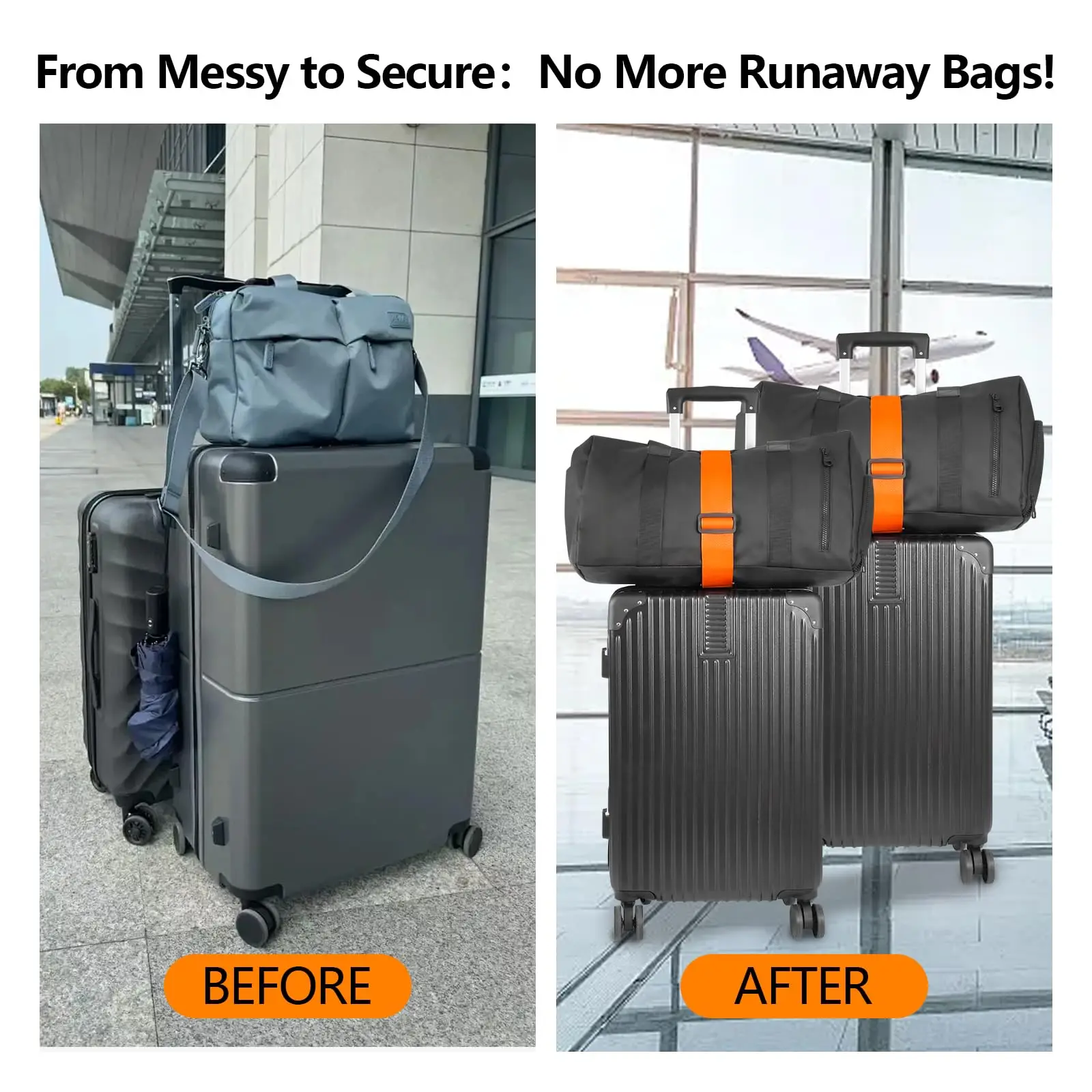 Flugzeugmuster Gepäckgurte Taschen-Bungee-Gurte Verstellbare Kofferriemen, Reisekoffer Elastische Gurte Gepäckzubehör – Detail 33
