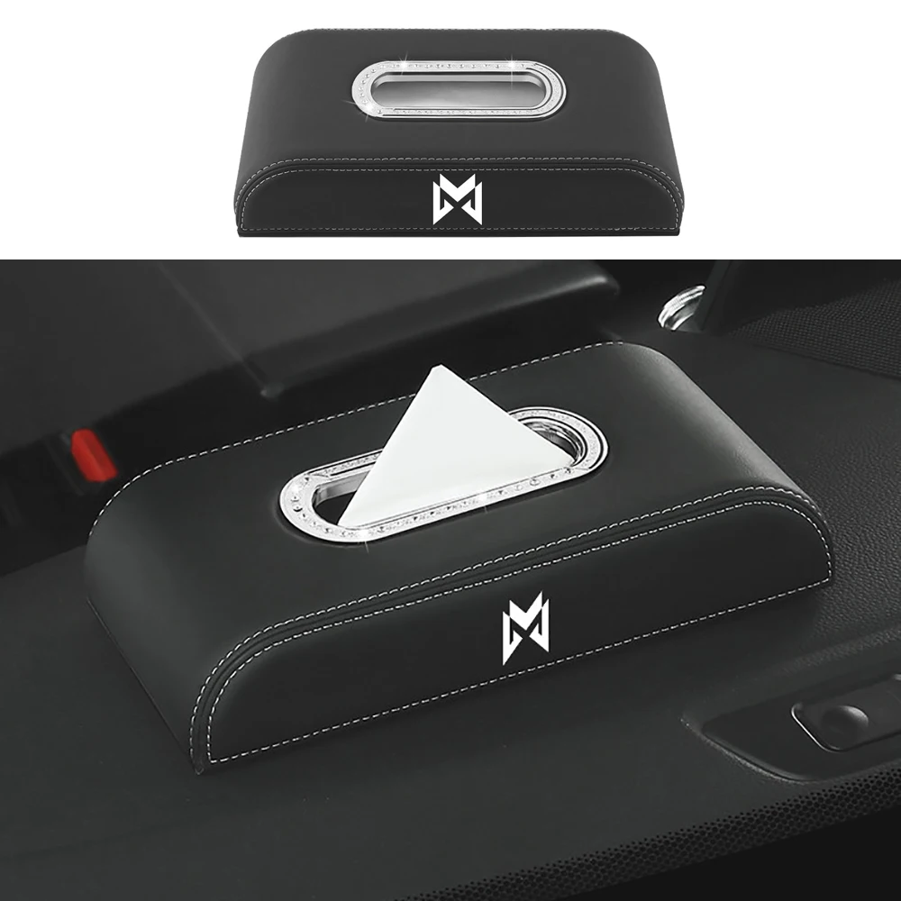 

Car Leather Tissue Box Seat Rear Suspension Drawer Special Car Decoration Accessories For BAIC MHEOR II M817 MHEOR I M917
