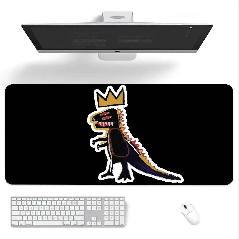 Art J-Jean-Michel B-Basquiat Mouse Pad Computer Laptop Gaming Office Wrist Guard Non Slip Keyboard Pad