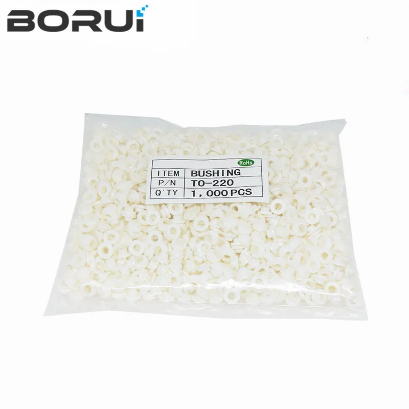 100pcs Insulating Tablets Insulation Bushing Transistor Pads Circle TO-220 Insulated Cap Insulation Particle Ring For M3 Screws