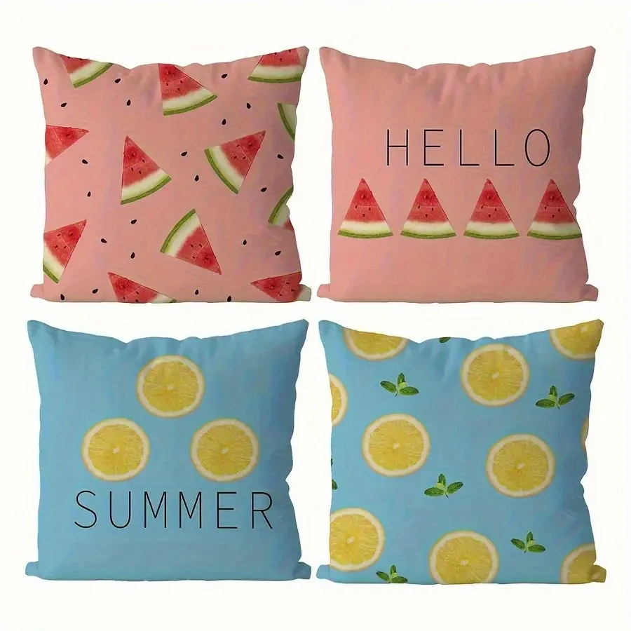 Rural-style fruit pattern digital printing pillow cover Short plush Suitable living rooms bedrooms sofas throw cushion cover