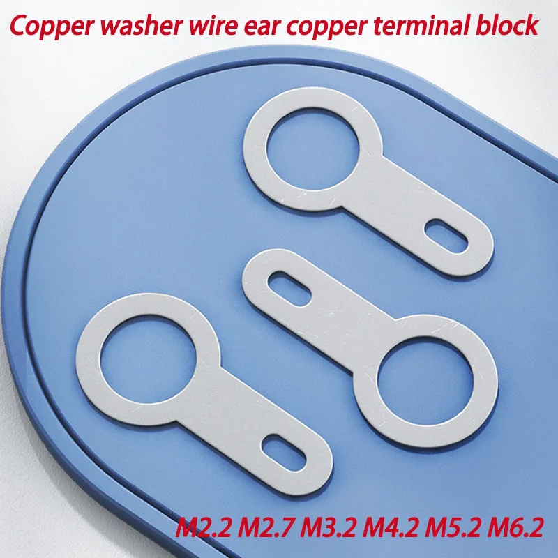 

50-1000Pc M2.2 M2.7 M3.2 M4.2 M5.2 M6.2 Single Head Solder Joint Copper Lug Wire Eye Connectors Bare Terminals Lugs Wire Copper