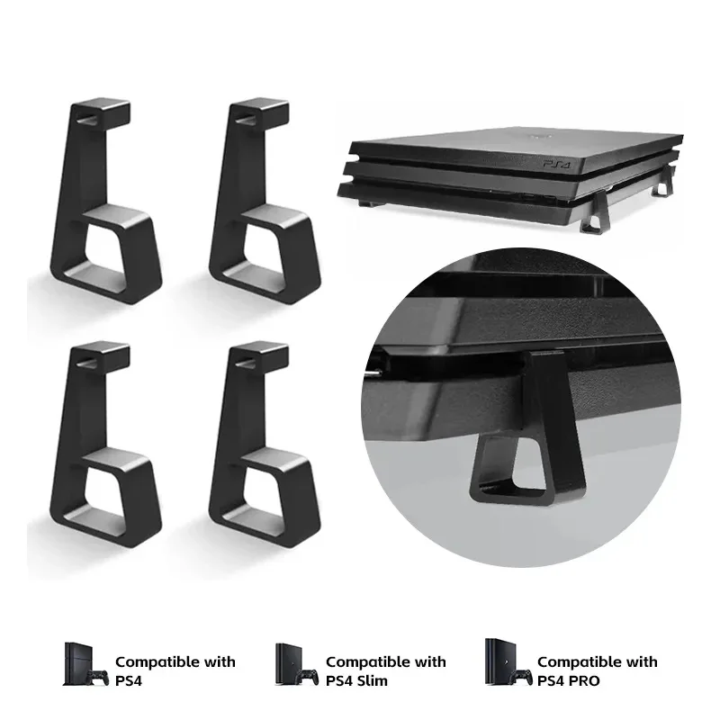 4PCS Cooling Horizontal Bracket For PS4 Slim PS4 Pro ABS Heighten Stand Feet For PS4 Cooler Holder Stand For PS4 Accessories