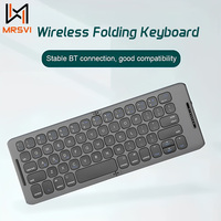 MRSVI B088 Wireless Folding Keyboard Bluetooth 5.1 Keyboard Multi-Function Button Mini Keyboard For Windows, Android, IOS,Phone