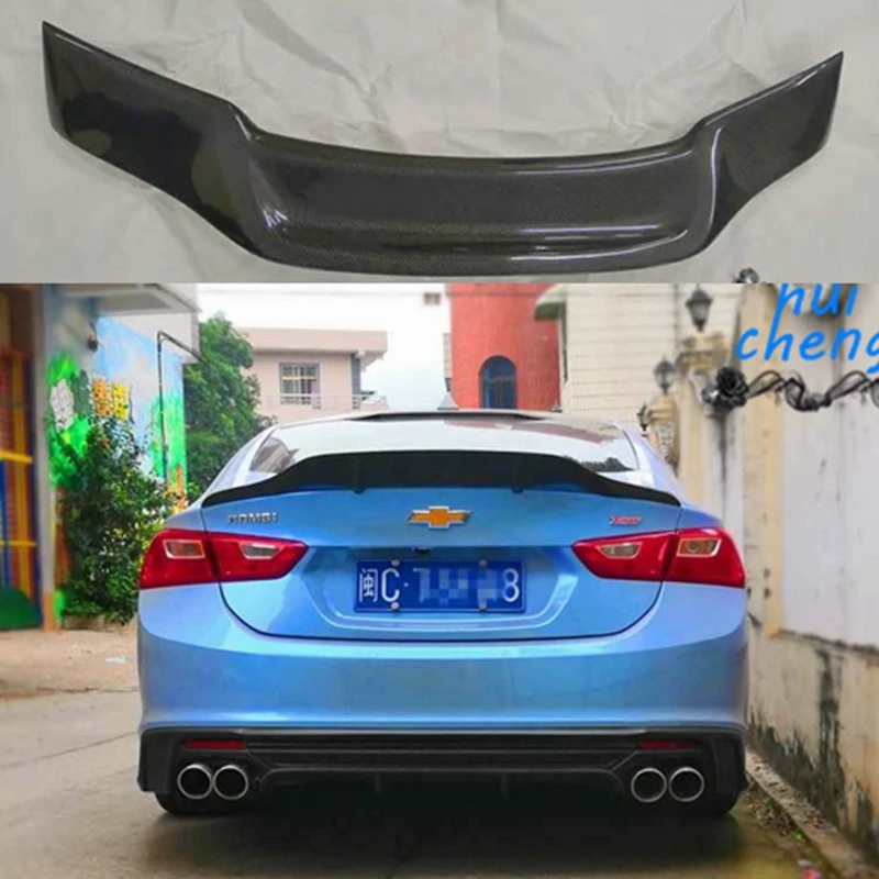 

For Chevrolet Malibu XL Spoiler 2016-2019 Year Glossy Carbon Fiber/FRP Rear Wing R Style Accessories Car Refitt Spoiler