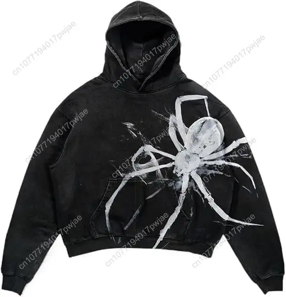 

Unisex Hellstar/Spider Horror Hoodie Dark Streetwear Gothic Punk High Street Fashion Halloween Must-Have