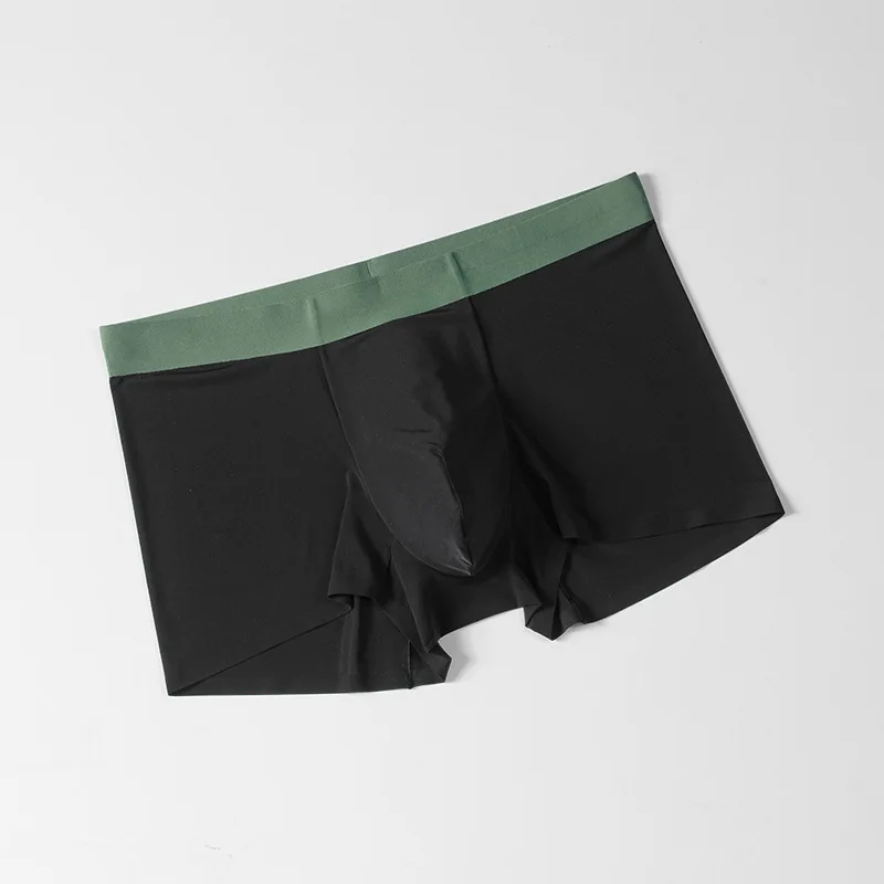 

Summer Ice Silk Underwear for Men, Ultra-Thin Seamless Men's Underwear, Ice Silk Large Size Boxer Briefs for Men