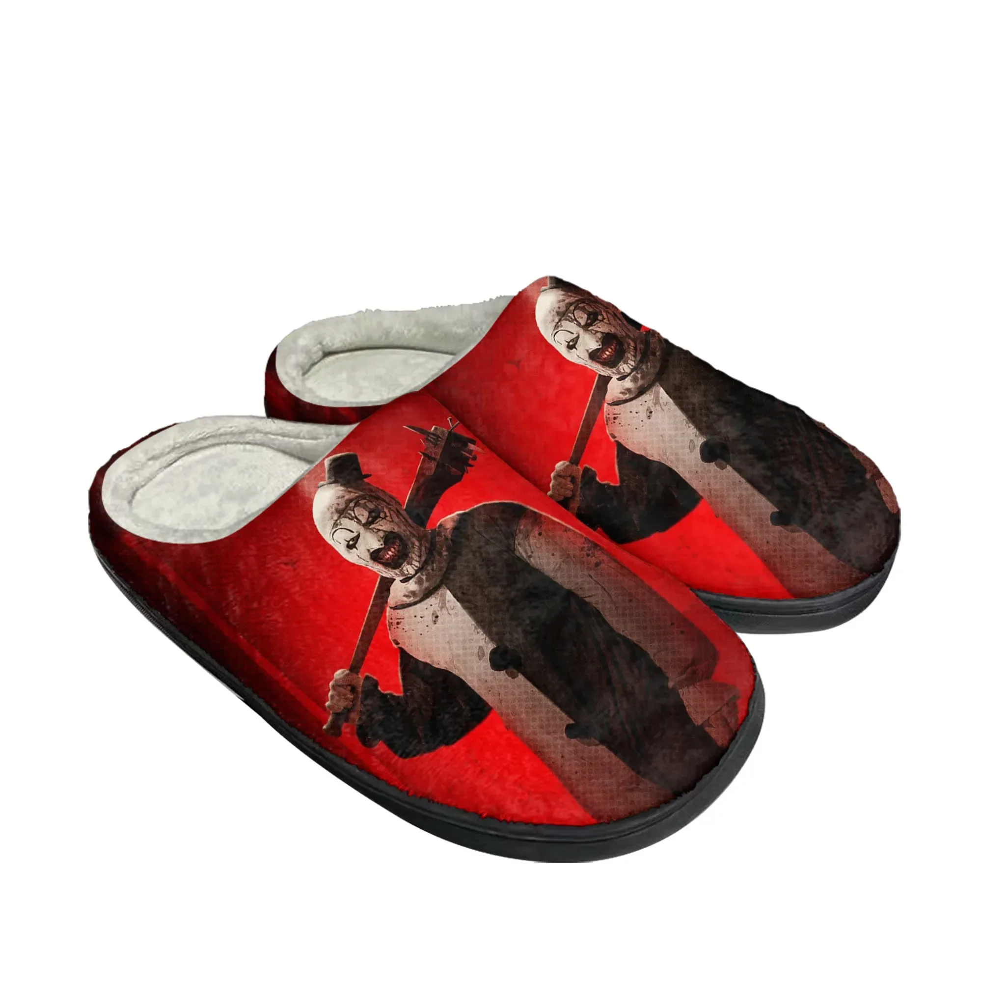 

Terrifier Clown halloween Home Cotton Slippers Mens Womens Plush Bedroom Casual Keep Warm Shoes Thermal Slipper Customized Shoe