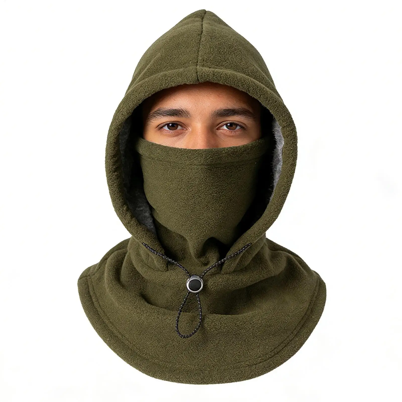 

Winter Hood Hat Windproof Warm Adjustable Drawstring Headwear Warm Winter Hat For Cold Weather Cycling Outdoor Work Hiking