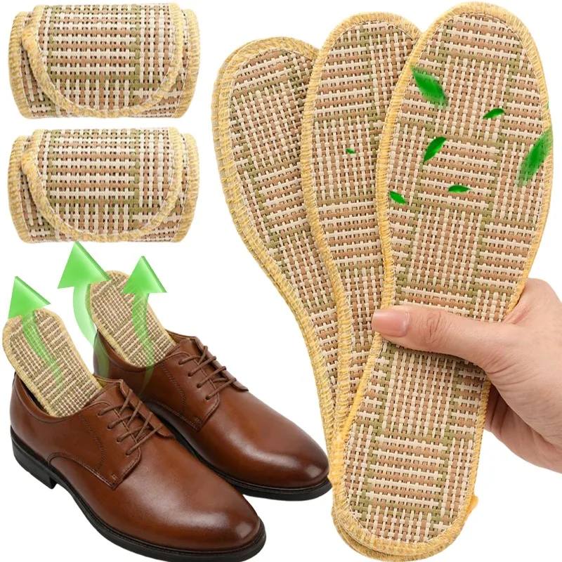Sports Bamboo Insoles Summer Breathable Sweat Absorption Shoe Pads Odor Refreshing Inserts Shoes for Cycing Running Insoles Men