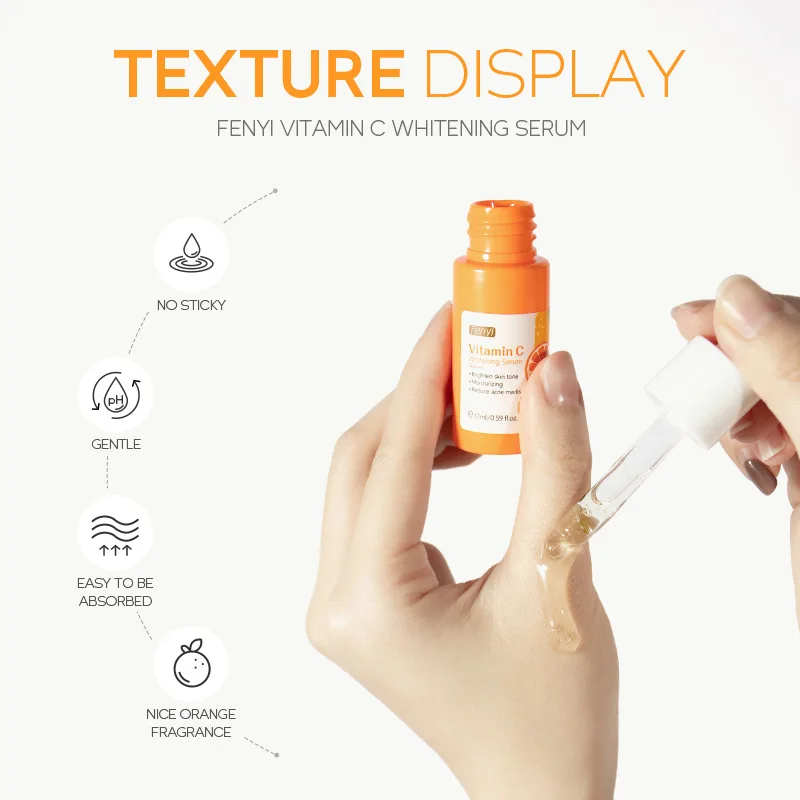 

Fenyi 17ml Vitamin C Face Serum Hyaluronic Acid For Face Collagen Moisturizing Hydrating Facial Essence Skin Care Products
