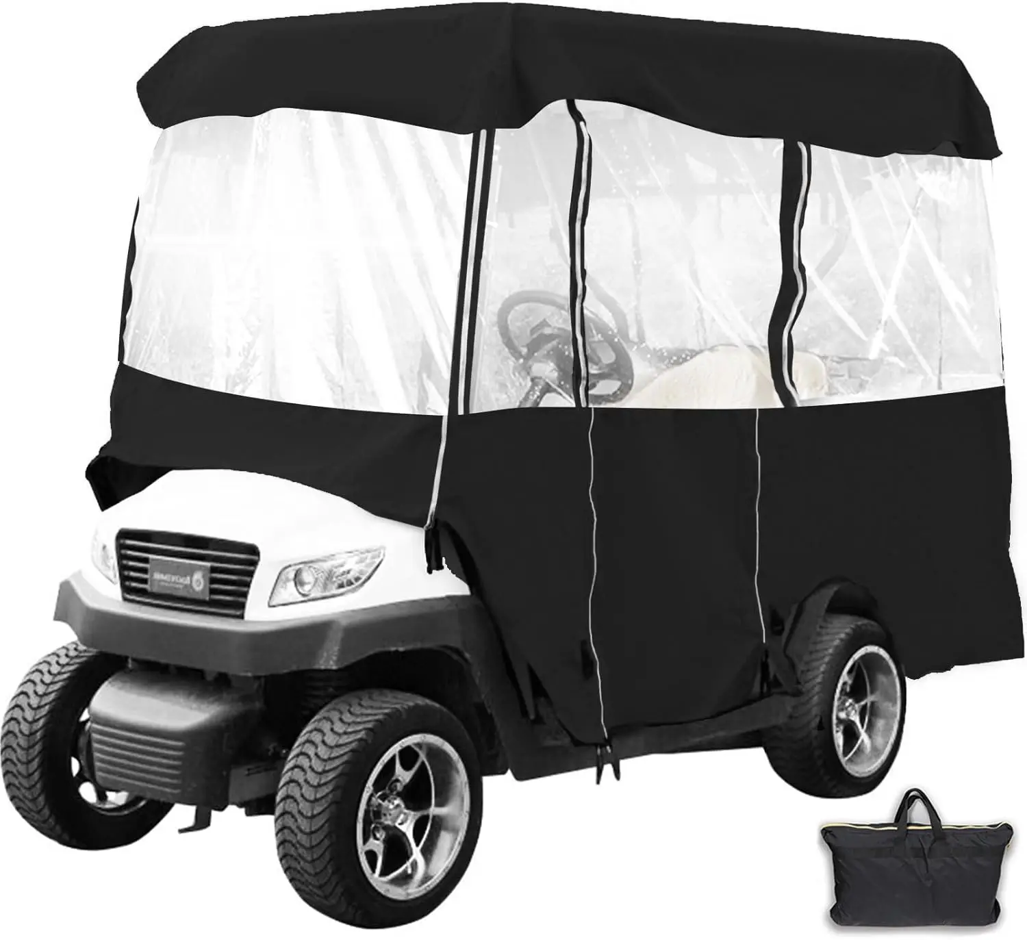 Golf Cart Enclosure Driving Enclosure Club Car Covers Universal for Most Brand Carts, Sunproof and Dustproof Outdoor Cart Cover