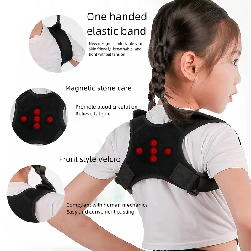 Xuanyu Jin magnet physiotherapy model thin suspender anti-hunchback open shoulder corrector magnet invisible breathable shoulder posture correction belt kidsren's back correction belt high-tech correction vest