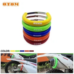 OTOM Universal Motorcycle Exhaust Pipe Protection Ring Muffler Rubber Clamp Guard For KTM HONDA YAMAHA SUZUKI KAWASAKI Motocross