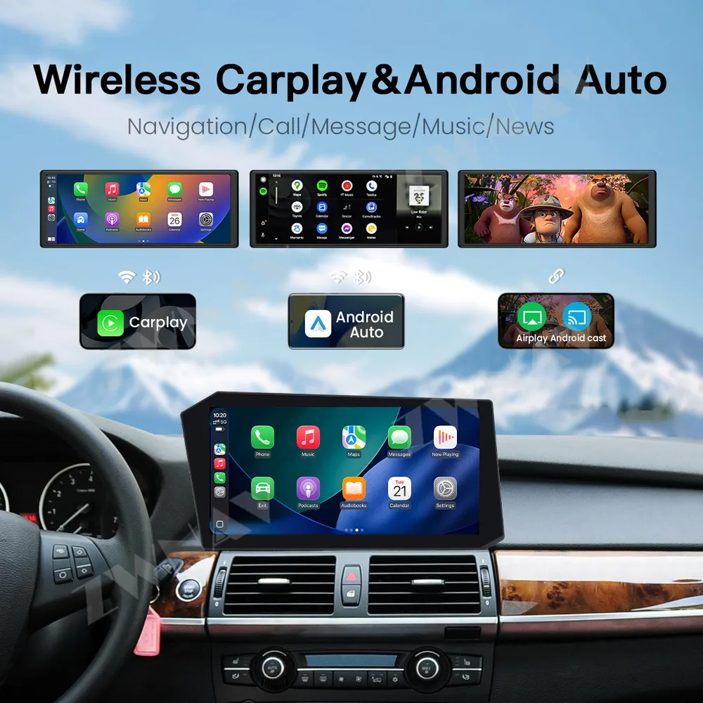 2025 New 12.9 Inch Android 14 For BMW X5X6 2007-2013 Car GPS Navigation CarPlay New Generation X-Screen Screen Head Unit