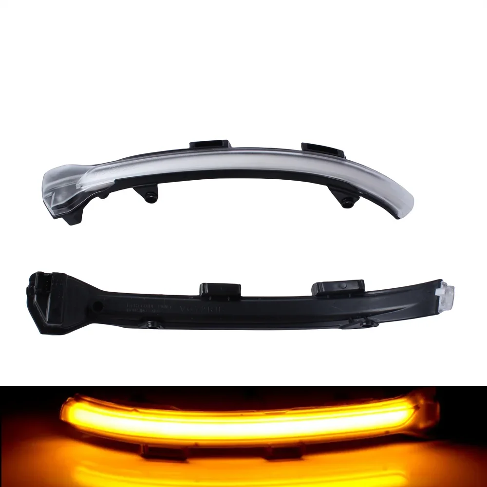 ديناميكية LED بدوره مصباح إشارة المتعري تدفق المياه الوامض ضوء وماض لشركة فولكس فاجن جولف 7 MK7 7.5 GTI R Sportsvan Touran L II