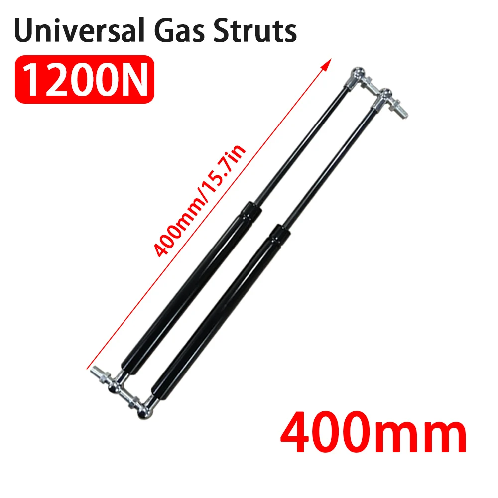 2Pcs 1200N Universal 300/350/400/450/500/600mm Gas Strut Bars Gas Support Boot Bonnet Hatches Boat Bus Car Doors Windows