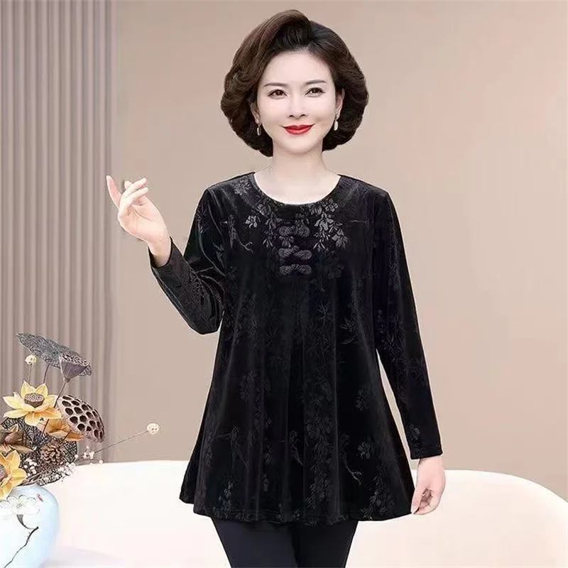 Primavera Autunno Donna Girocollo Top 2025 Moda donna Large Size 6XL Cappotto allentato Donna coreana Giacca a maniche lunghe tinta unita