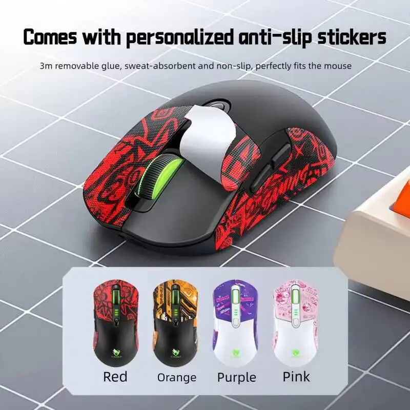 RGB Backlit 1Khz Polling Rate 12800DPI Programmable Macro Mice Bluetooth+2.4Ghz+Wired Tri-Mode Wireless Gaming Mouse