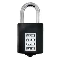 4-Digit Number Combination Padlock Waterproof Strong Hardened Suitable for Indoor Outdoor Fence Door Sturdy Password Code Locks