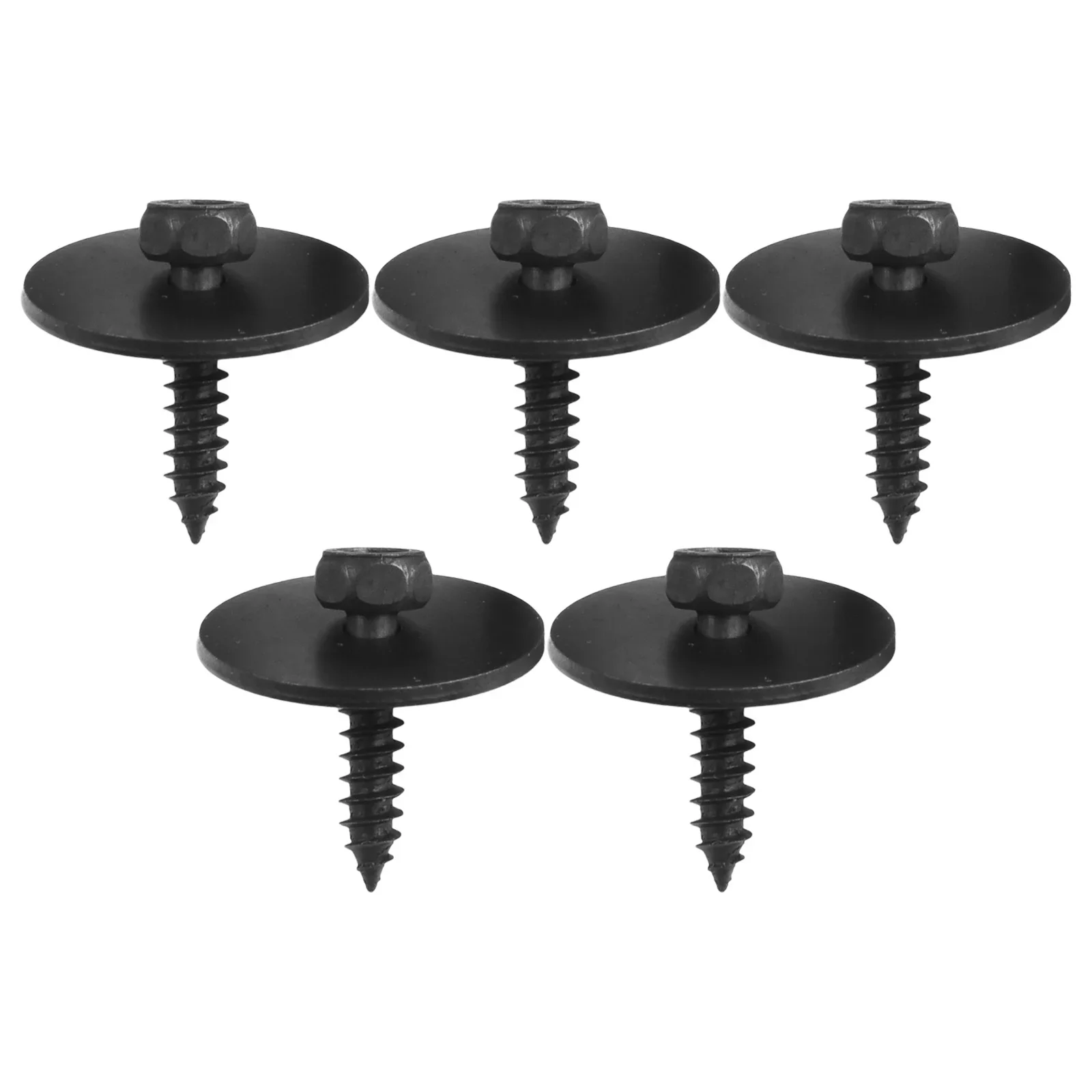 10Pcs 8mm Self Drilling Tapping Screw Hex Washer Head For BMW Self Tapping Bolt License Plate Screws Black 2019900536