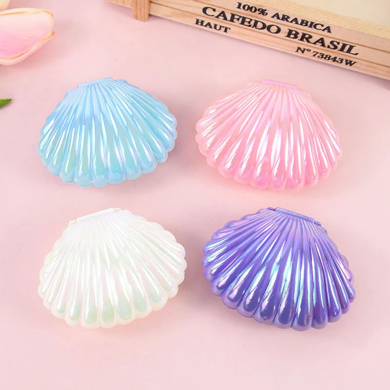 5pcs Colorful Shell Shaped Candy Gift Box Small Gift Jewelry Storage Boxes Mermaid Theme Birthday Party Decoration Baby Shower