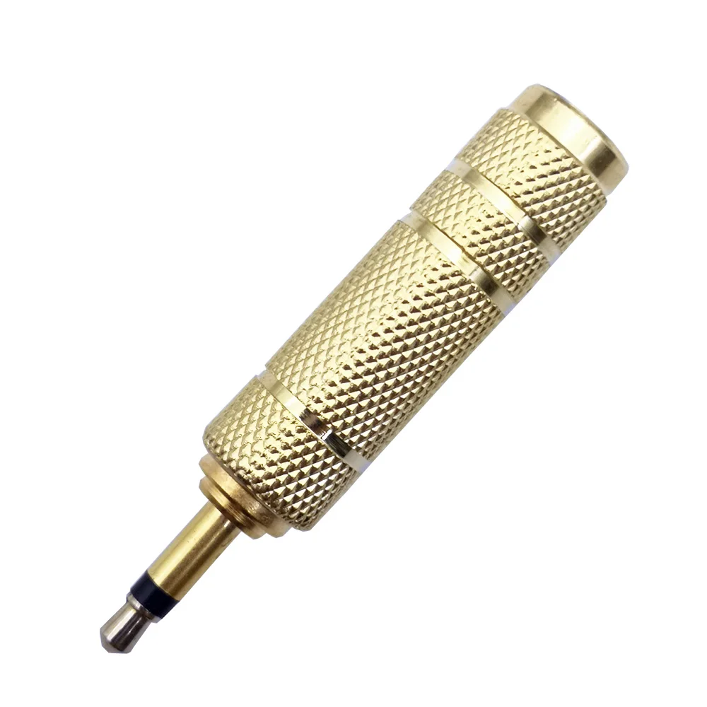 1-3pcs Gold-plating 3.5/6.5MM 6.5 To 3.5 Male Plug Female Connector Headphone Audio Adapter Microphone Audio Frequency Converter