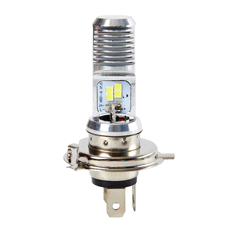 1pcs Motorcycle Headlight Bulb P15D LED Scooter Light H4 4LED Beam Light Lamp Bulb Motorcycle Auxiliary Lights Led Headlight