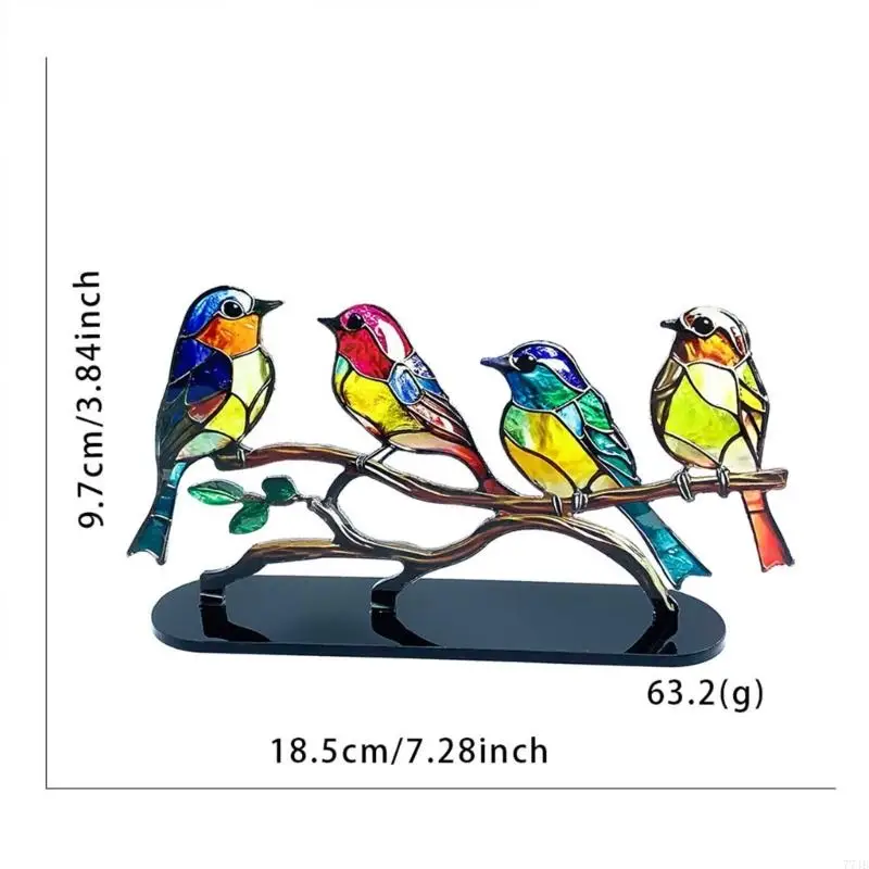 77JB Birds Desktop trang trí, chim acrylic hiện đại nghệ thuật trang trí nghệ thuật trang trí cho tủ, văn phòng, phòng khách nhà