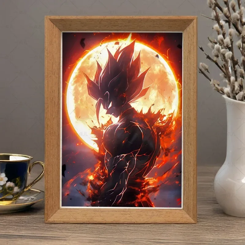 Новый Dragon Ball Saiyan для кино и телевидения, мультяшный рабочий стол, гостиная, спальня, прикроватная тумбочка, изысканная трехмерная фоторамка