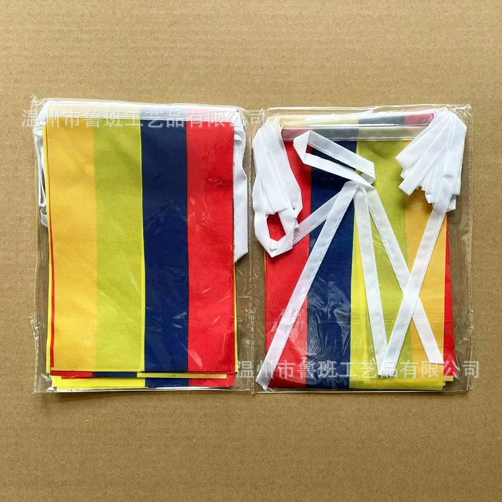 Флаг ТИКИ, 20 шт./лот, флаги с овсянкой Колумбии, 14x21 см, вымпел, гирлянда из Колумбии, фестиваль, вечеринка, праздник для украшения