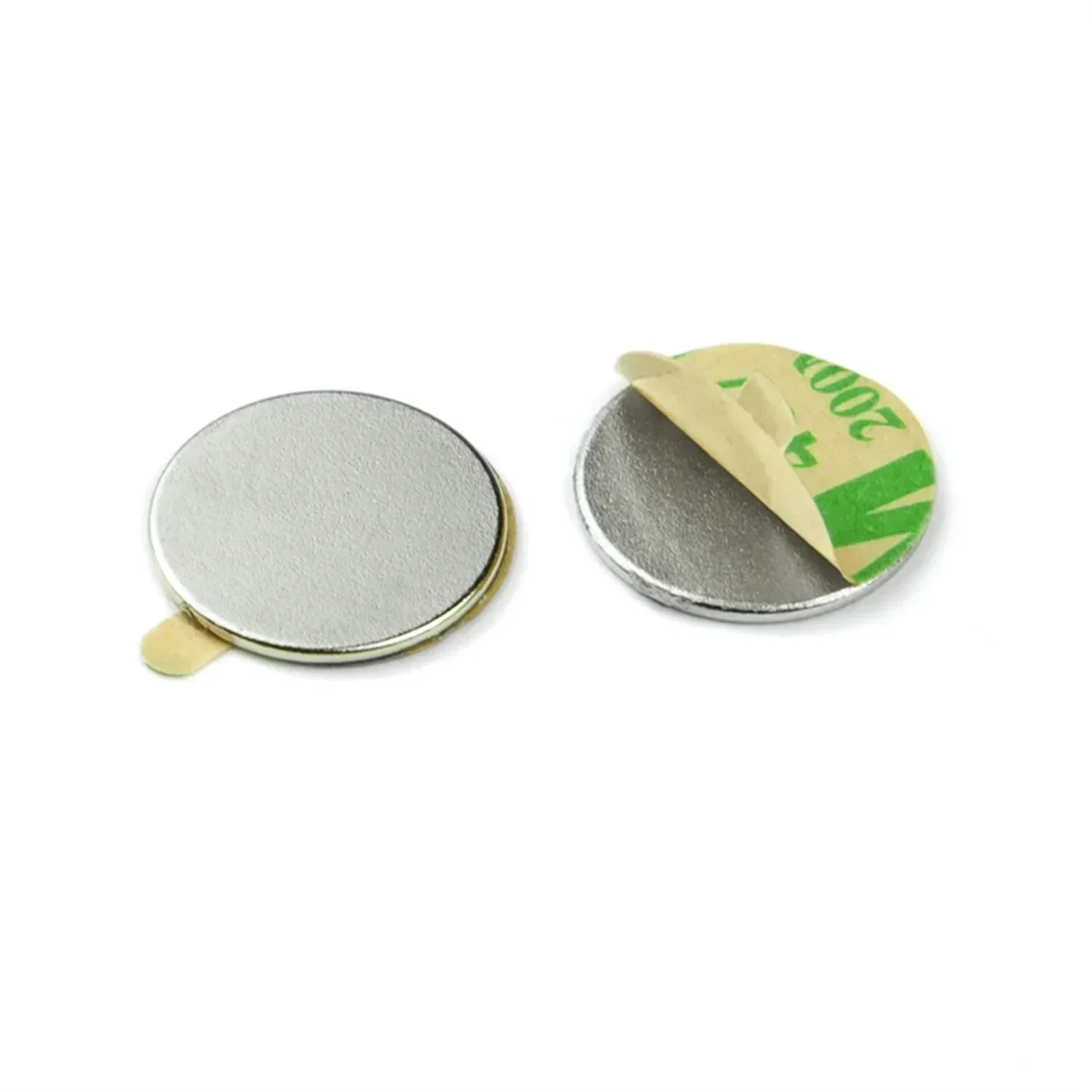 50PCS/LOT Disc N35 NdFeB Magnet 15*1 10*1  12*1mm Belt With Thin Self-Adhesive Strong Neodymium Refrigerator Magnetic