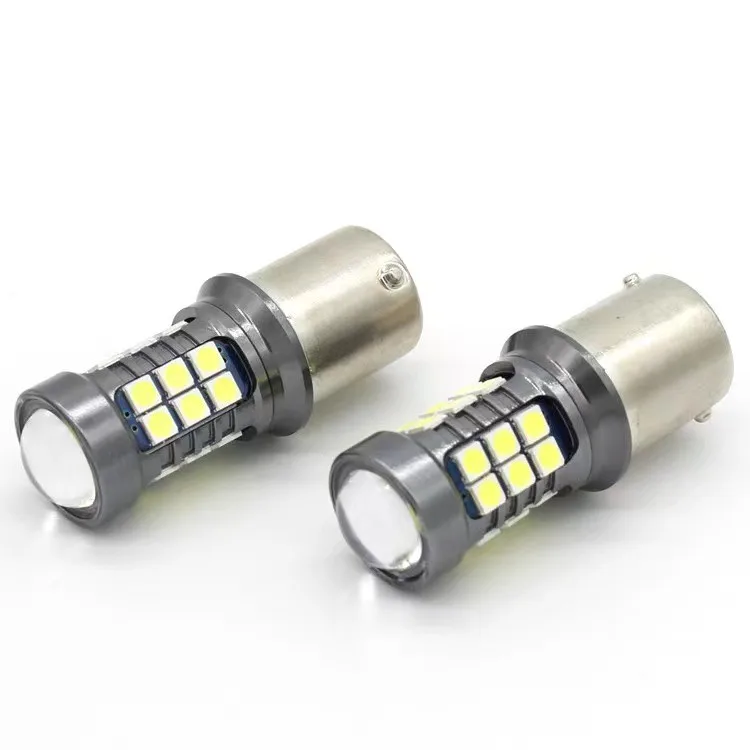 2pcs S25 1156 P21W BA15S LED 1157 BAY15D BAU15S PY21W T20 LED 7440 7443 W21W 3157 P27/7W Led Bulbs for Turn Signal Light White