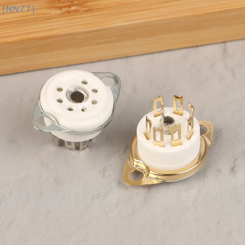 Soket tabung vakum keramik, 2 buah 7pin B7G dasar katup untuk 6Z4/EAA91/EC92, dll Amplifier Audio antik DIY dudukan Casis
