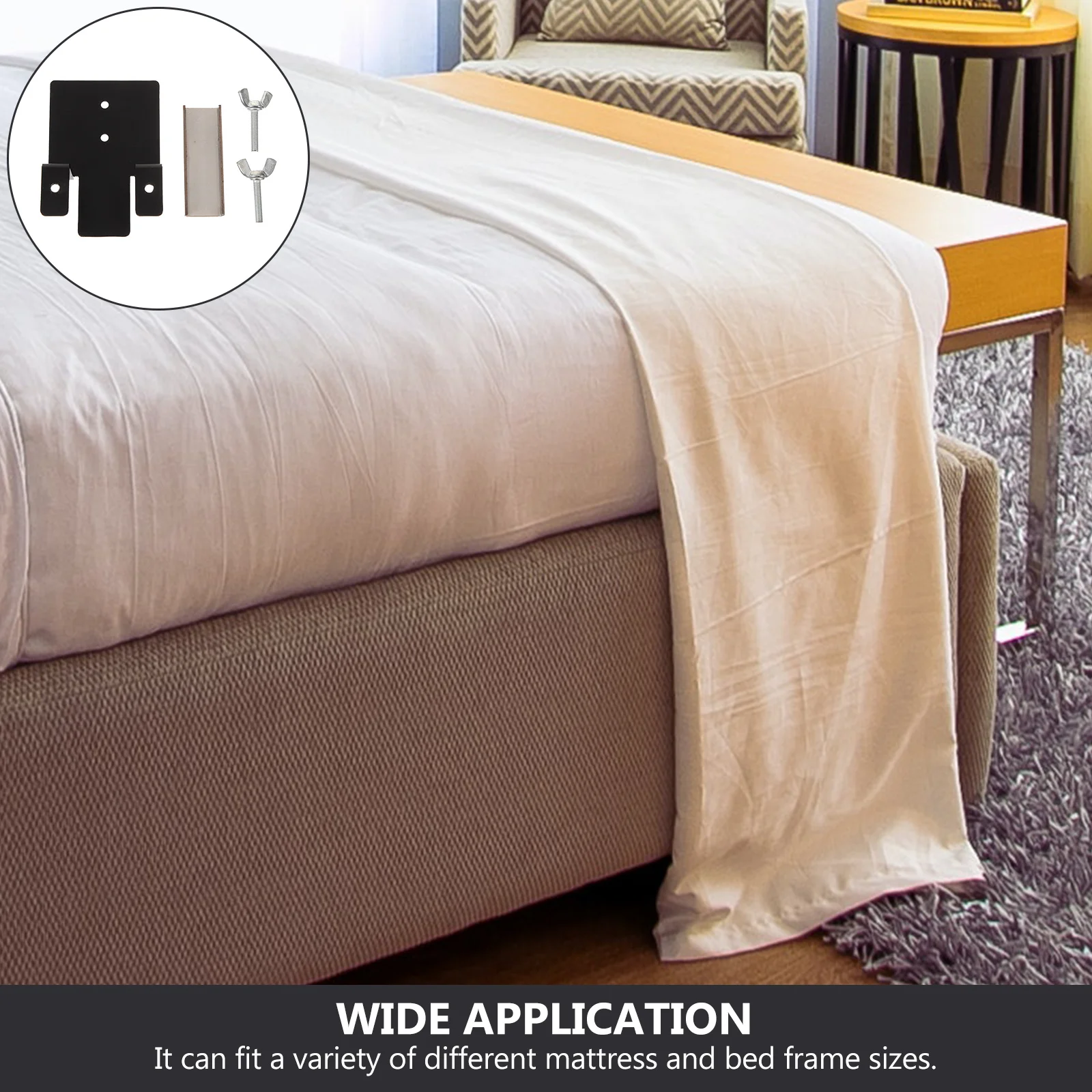 

1 set 1 Set Anti-Slip Mattress Gripper Bed Frame Holder Adjustable Steel Retainer Bar Non-Slip Stoppers For Bedding Accessories