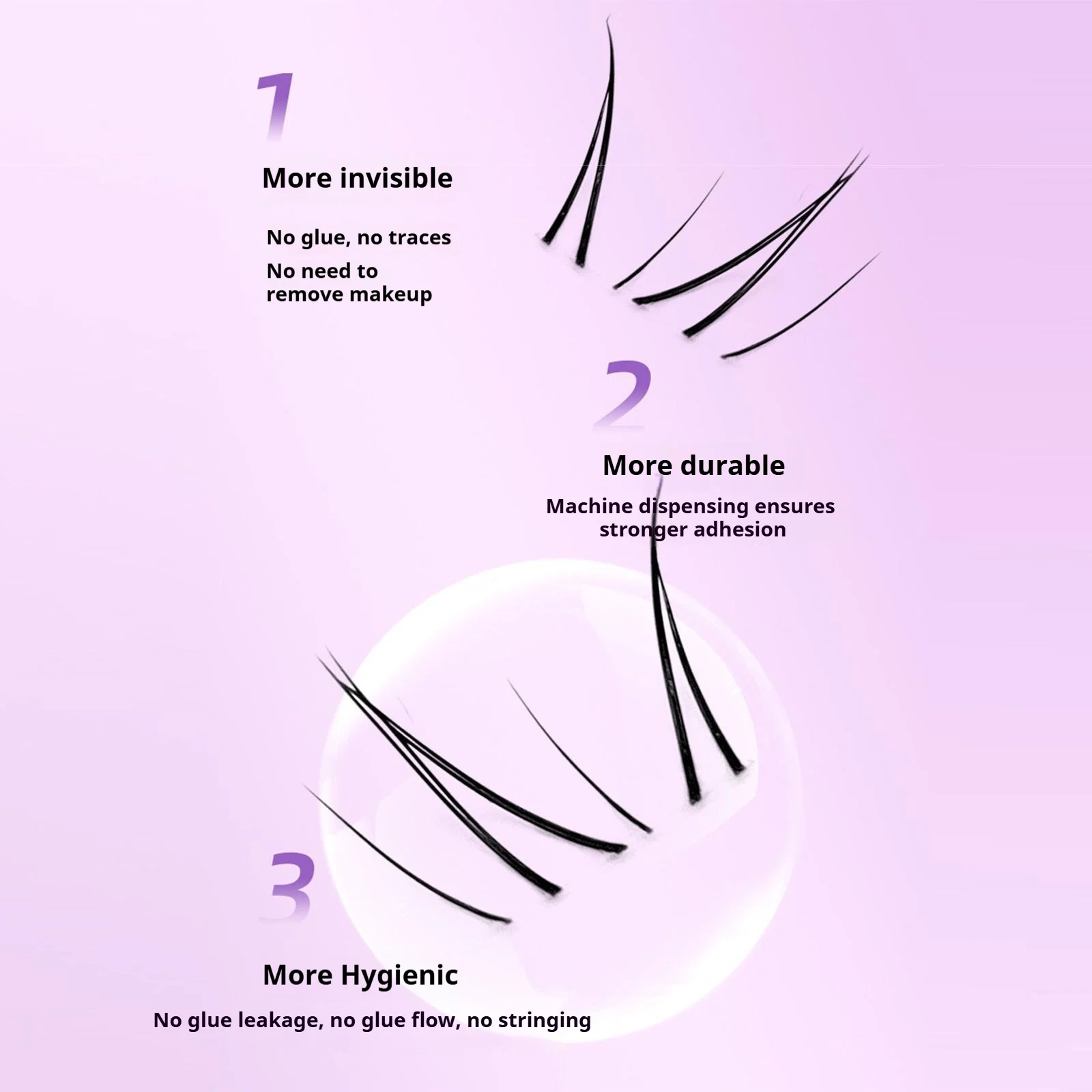 Natural Fox-style Lower Eyelashes Segmented Mixed Length Lashes Handmade Fluffy False Eyelashes For Daily Makeup And Photography