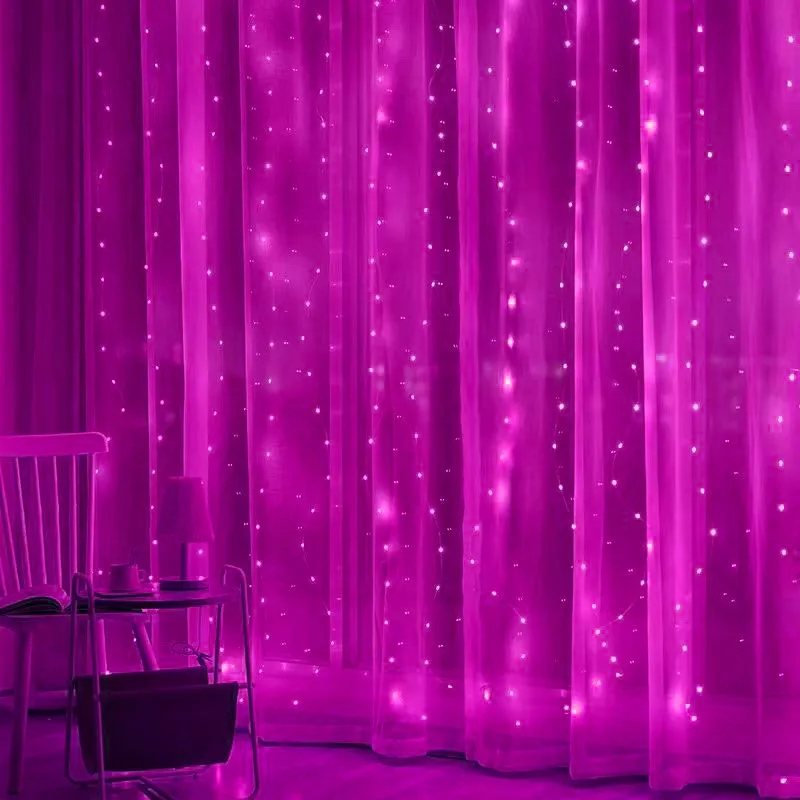 Remote Controlled LED Curtain Lights USB Powered, with Infrared Sensor, Perfect for Christmas, Weddings, Bedroom & Outdoor Decor