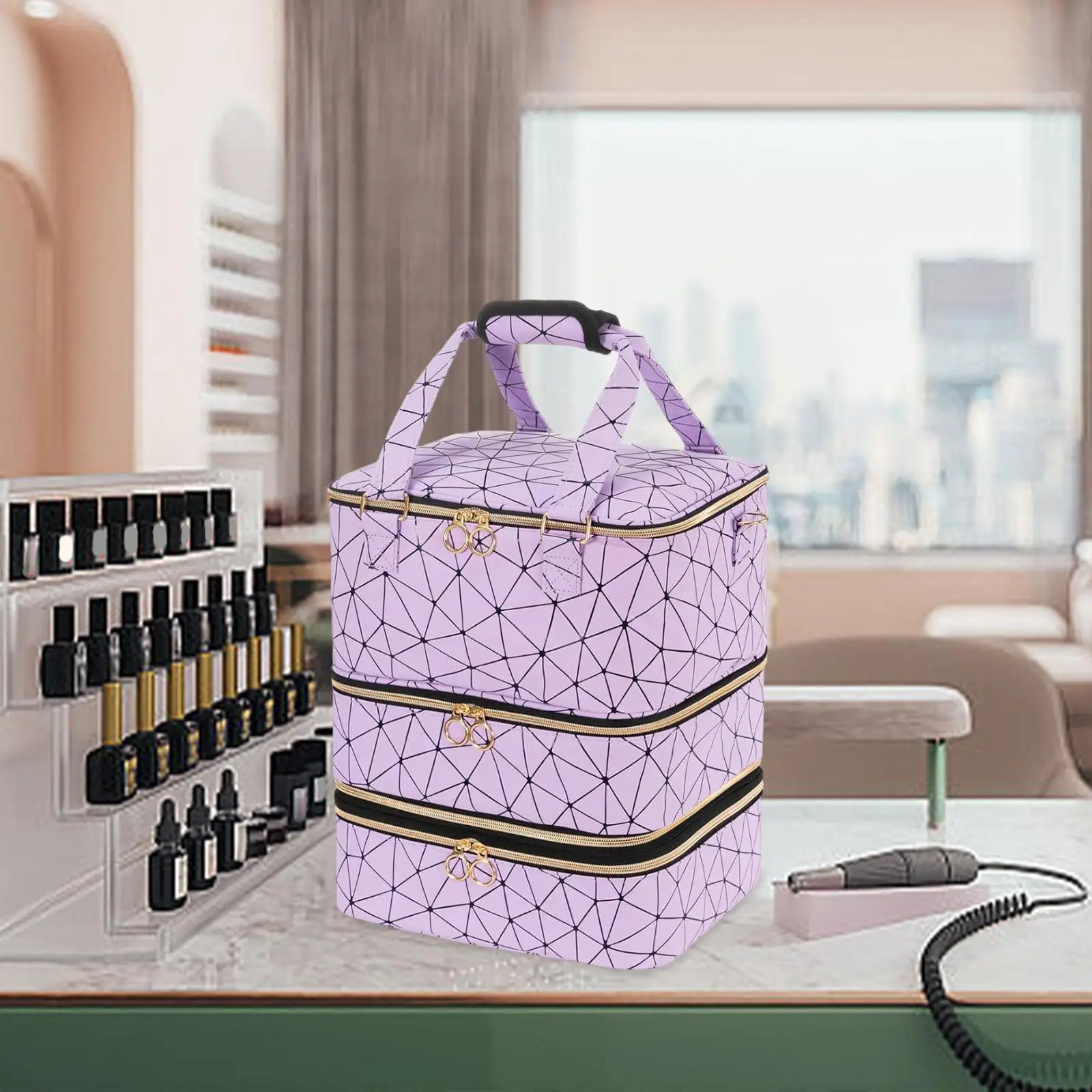 Nail Polish Organizer Case Gel Nail Polish Organizer Box 3 Layer,Nail Polish