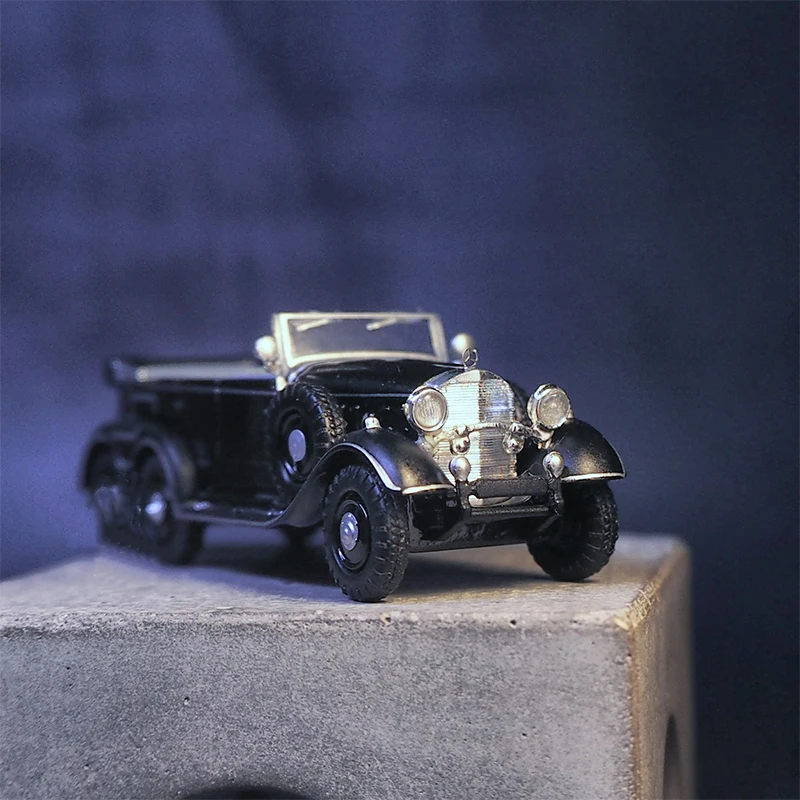 1/87 Scale G4 1938 Six Wheel Convertible Simulation Alloy Car Model Static Display Collectible Toy Gift Souvenir Decoration