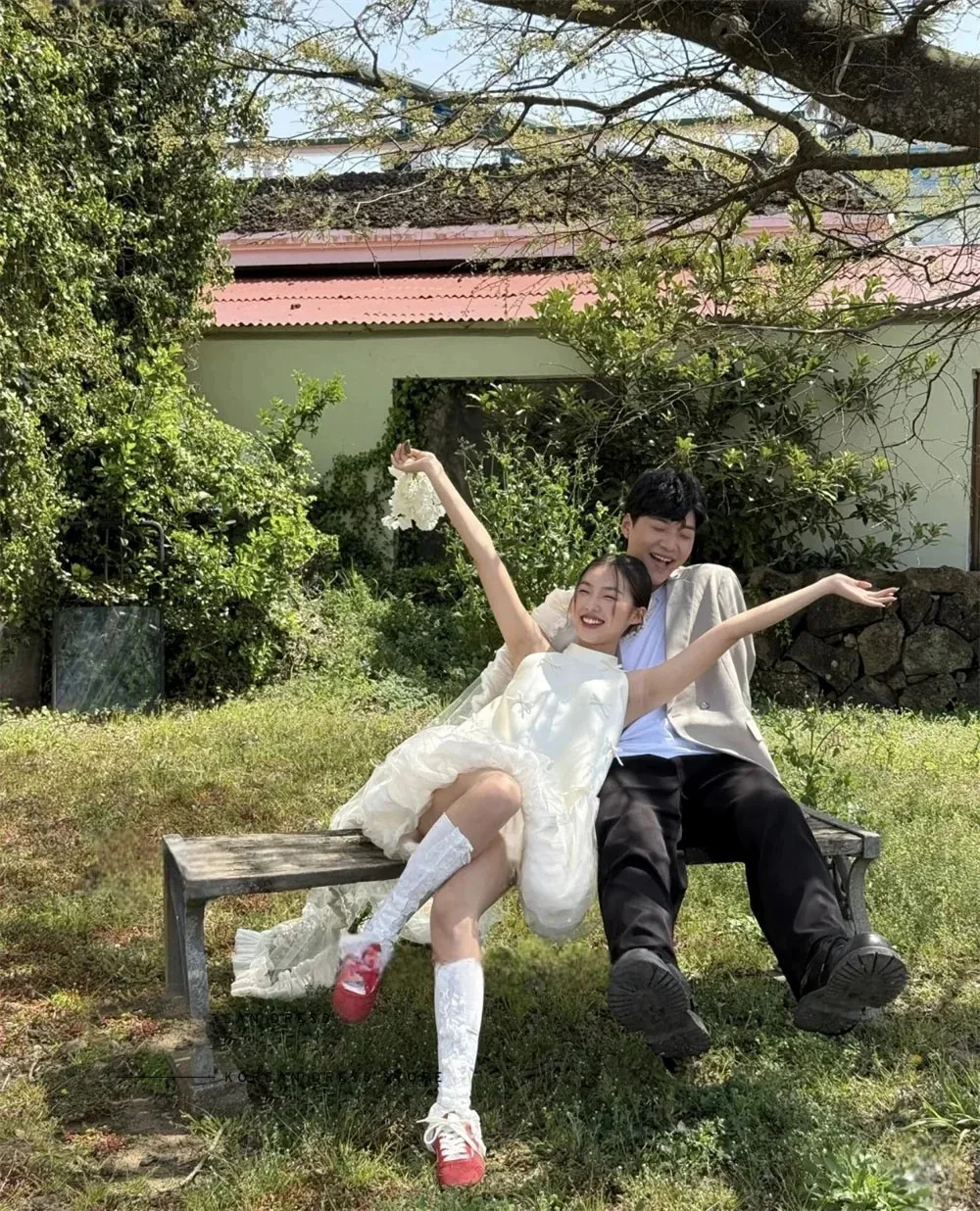 ML Customized Lovely Bow Silk Satin Short Korean Wedding Dress Photo Shoot Mini Bride Gown Formal Party Reception Dress