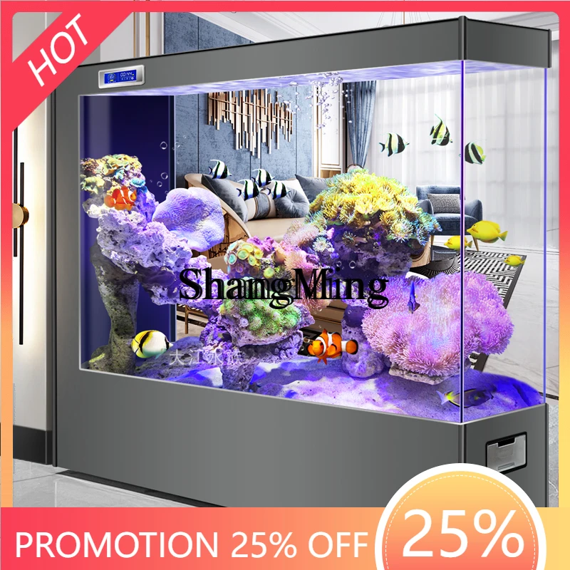 

Новый ультрачистый стеклянный аквариум SM для гостиной, не требующий ухода, средний и большой, для экологичного содержания рыб